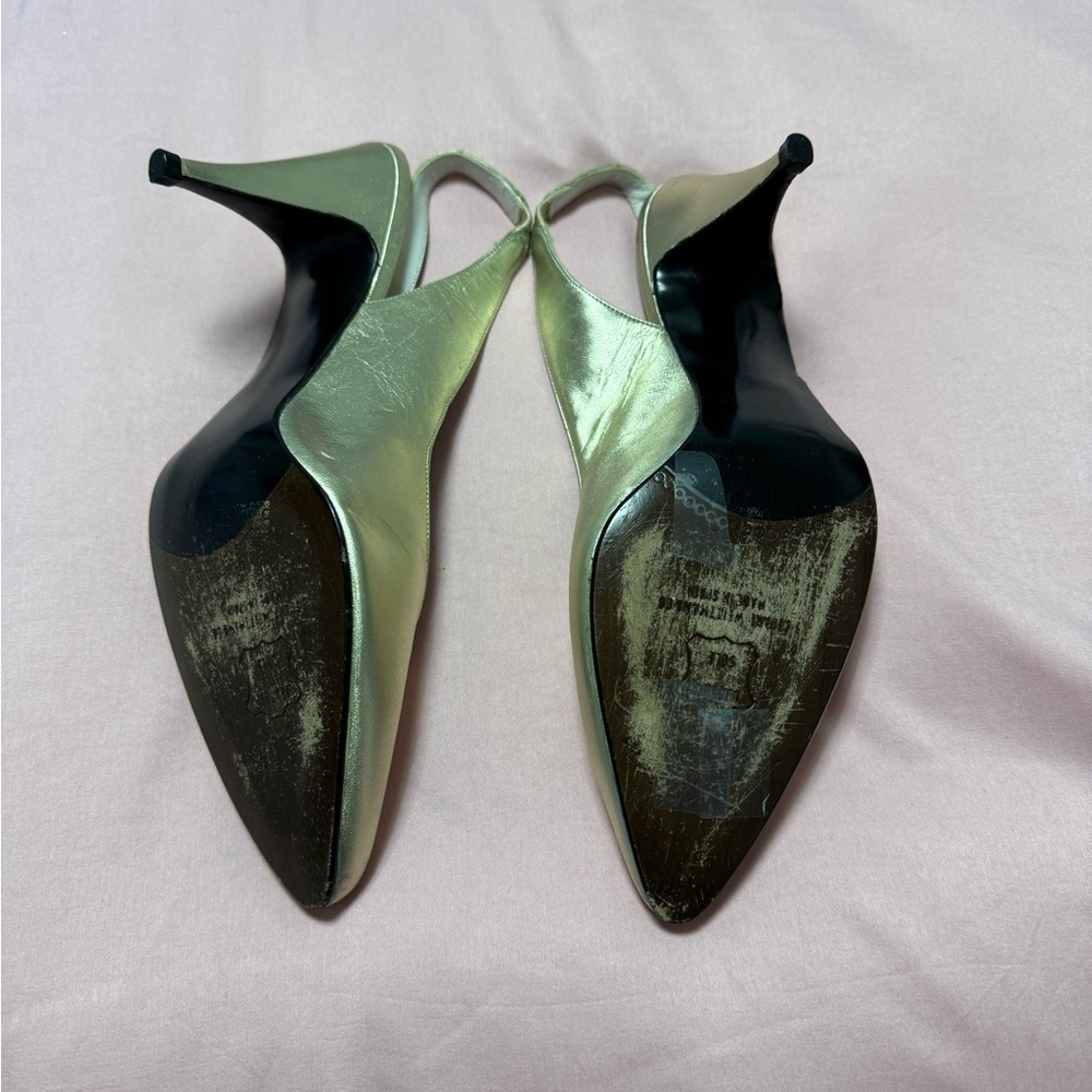 Stuart Weitzman | Gold Heels | size 8 - Picture 2 of 9